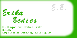 erika bedics business card